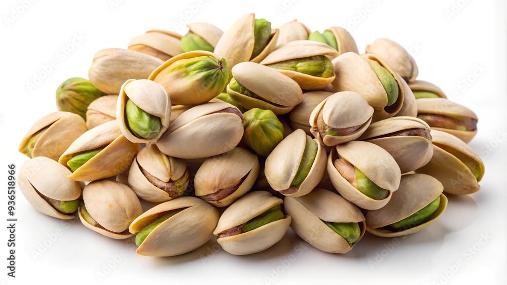 a heap of pistachios. shells are partially open, revealing the vibrant green nuts inside. natural texture and color contrast between the beige shells and the edible seeds. a heap of pistachios. shells are partially open, revealing the vibrant green nuts inside. natural texture and color contrast between the beige shells and the edible seeds.