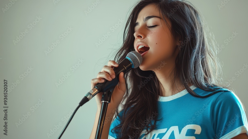 The Woman Singing Passionately The Woman Singing Passionately