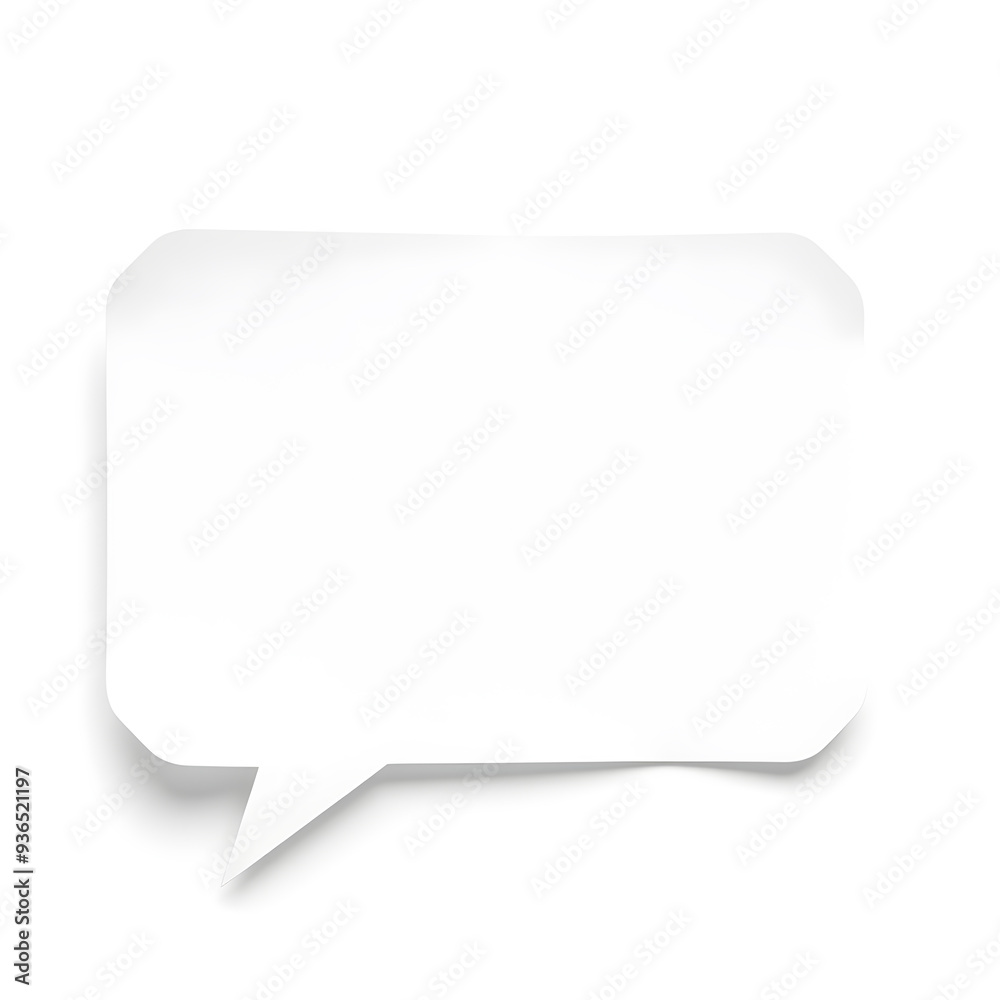 Fototapeta premium Paper message bubbles template. Generative AI