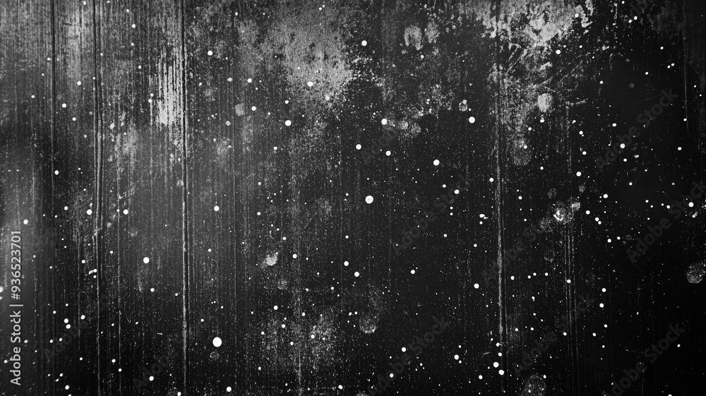 Obraz premium Grunge black scratched background, old film effect, distressed scary texture with space for design resource. Generative AI