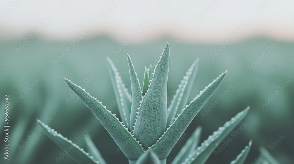 Close-up of aloe vera plant | Detailed macro shot of aloe vera leaves with soft green hues | Minimalist natural background for wellness, skincare, and botanical themes Close-up of aloe vera plant | Detailed macro shot of aloe vera leaves with soft green hues | Minimalist natural background for wellness, skincare, and botanical themes