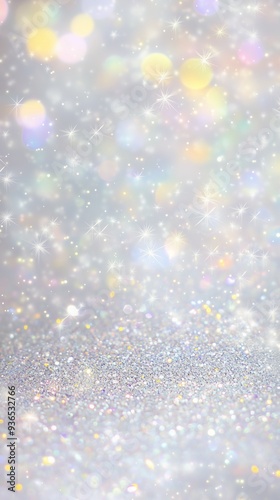 light silver glitter texture sparkling and shimmering with iridescent colors