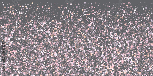 Realistic star shower on transparent night sky background.  Celebration party decoration. Vector backdro