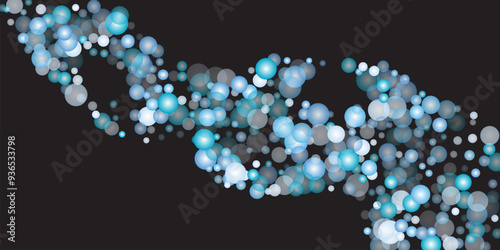 Realistic star shower on transparent night sky background.  Celebration party decoration. Vector backdro