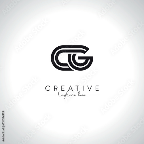 CG GC Alphabet Letters Monogram Logo Design. Initial Vector Symbol.