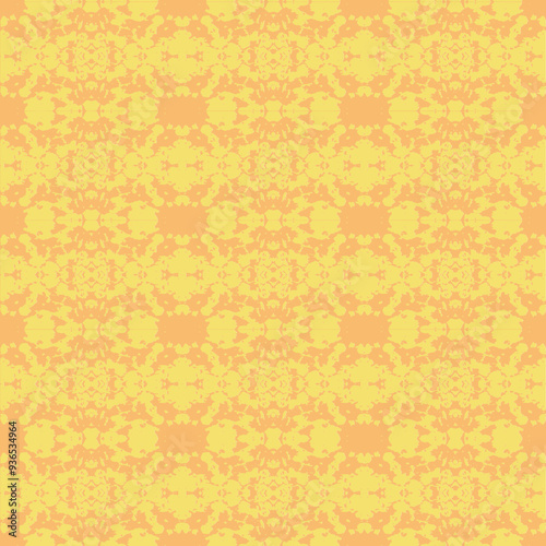 Seamless pattern with halved oranges in outline. Sketch style. Vintage decorative elements. 