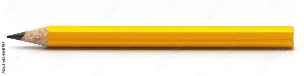Yellow Pencil Isolated on White Background with Clipping Path. Crayons Design Object for Art and Images Yellow Pencil Isolated on White Background with Clipping Path. Crayons Design Object for Art and Images