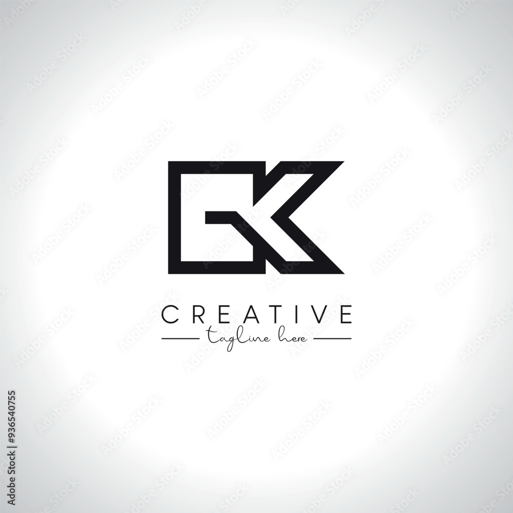 GK KG Alphabet Letters Monogram Logo Design. Initial Vector Template. GK KG Alphabet Letters Monogram Logo Design. Initial Vector Template.
