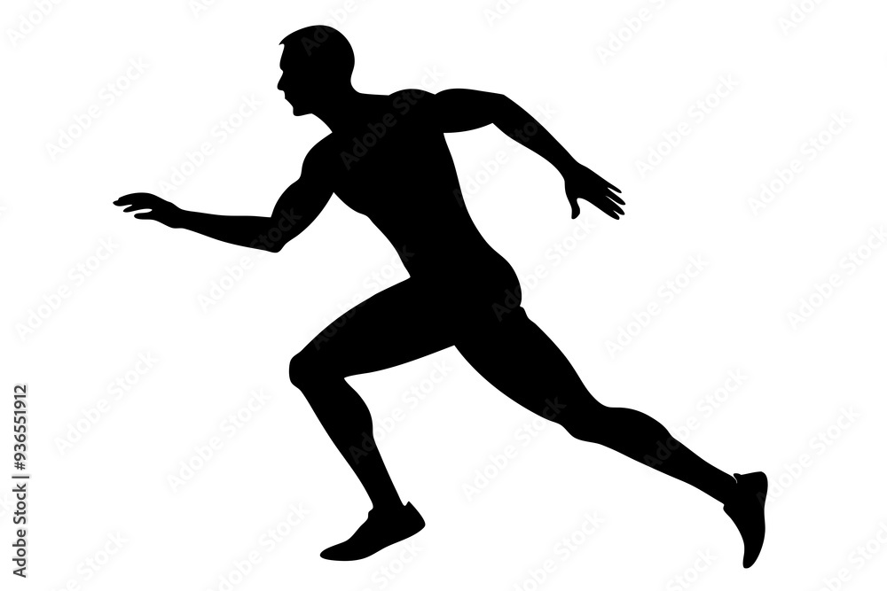 Running man vector design on a white background Running man vector design on a white background