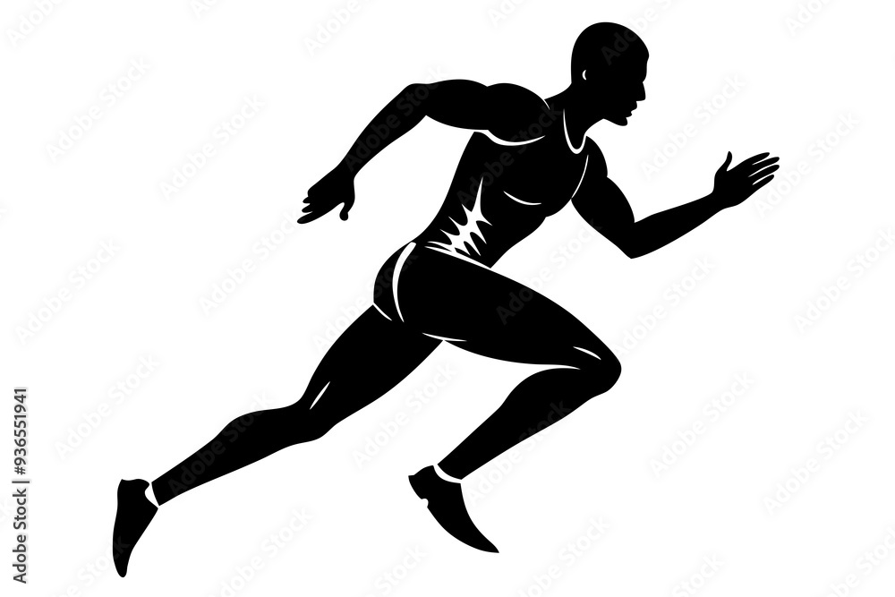 Running man vector design on a white background Running man vector design on a white background