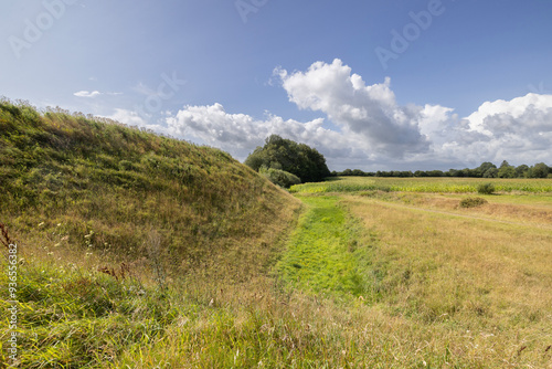 Danevirke was a Danish defense structure. Danevirke was initiated by King Godfred in 808 because he feared a Frankish invasion.