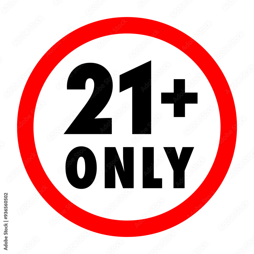 Under 21 forbidden round sign prohibition symbol vector Under 21 forbidden round sign prohibition symbol vector