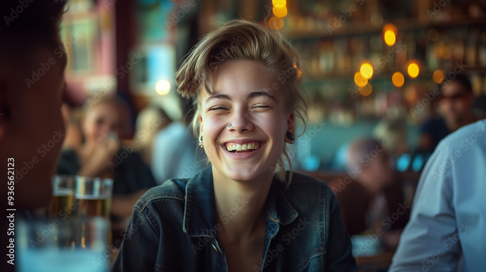 Portrait of attractive non-binary individual. Portrait of attractive non-binary individual.