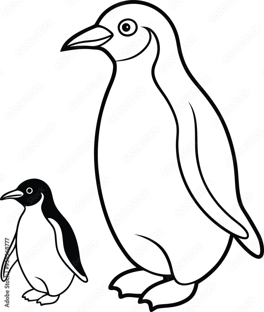 Naklejka premium penguin isolated on white