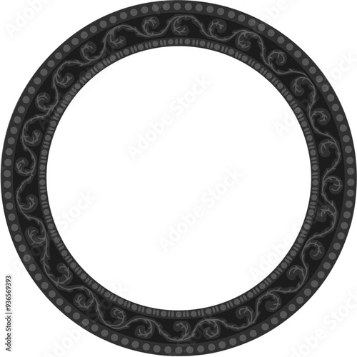 Floral ornamented frame; old style ornate decoration