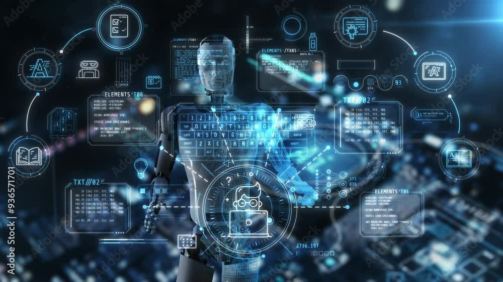 Infographics on the theme of artificial intelligence training. Infographics on the theme of artificial intelligence training.