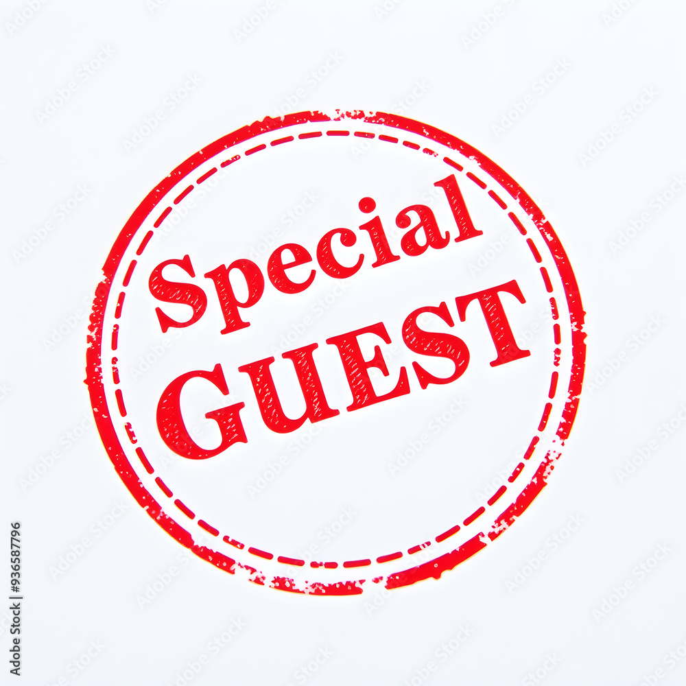Special Guest stamp red rubber stamp on white background. Generative AI Special Guest stamp red rubber stamp on white background. Generative AI