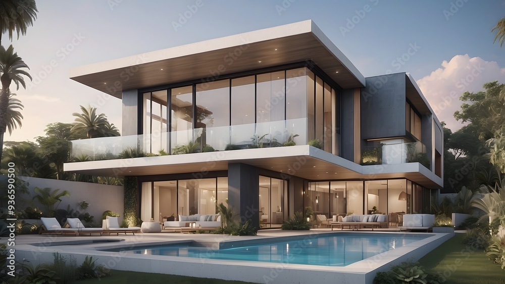 custom made wallpaper toronto digitalArchitectural exterior design of  luxury house, front elevation design of house