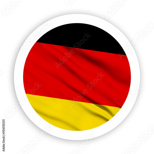 Germany Waving Flag with White Rounded Circle Frame Free Download Germany Waving Flag with White Rounded Circle Frame - GFXLoad