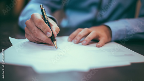 Person engaged in translation work at a desk, focusing on detailed documents, showcasing the importance of effective communication