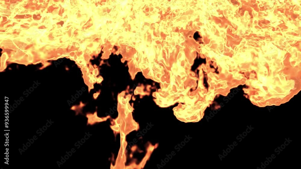 Various manifestations of fire on a transparent background with an ...