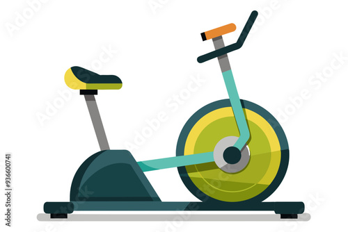 Elliptical trainer vector art illustration