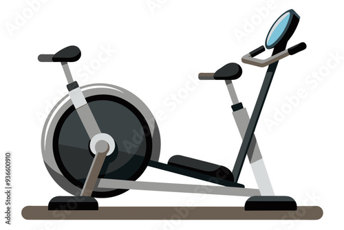 Elliptical trainer vector art illustration