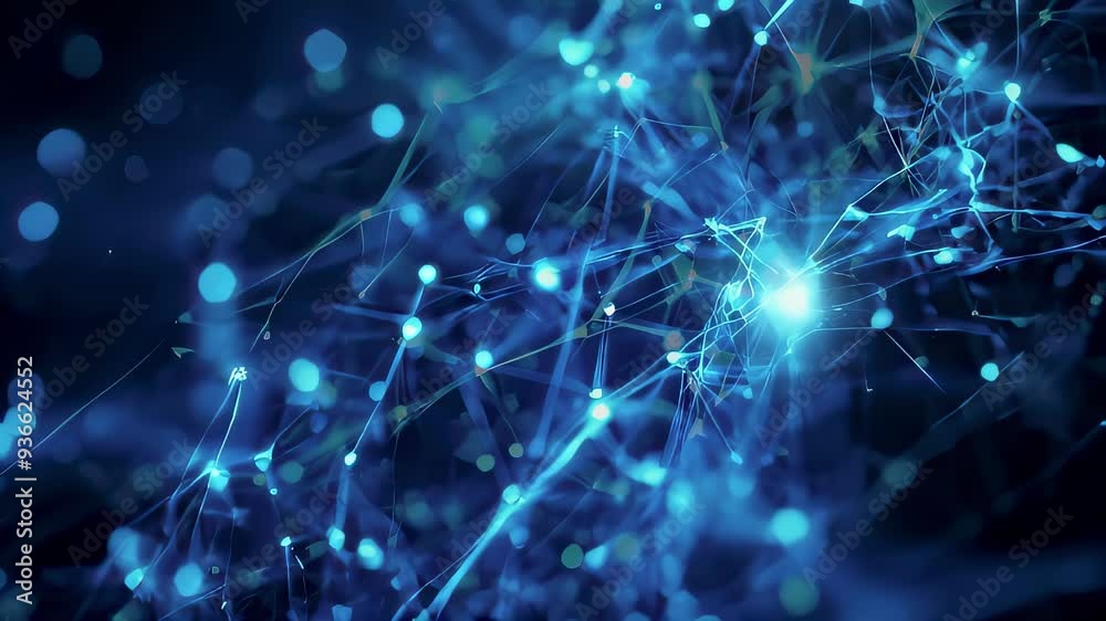 Abstract Network of Light and Lines