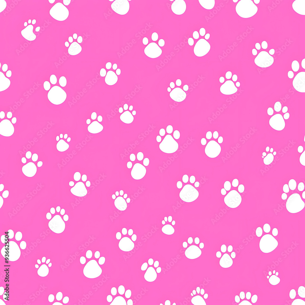 wild animal and pet paw  in a cartoon style, whimsical and fun, cute pet paw silhouette