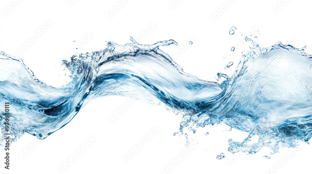 Abstract Blue Water Splash with White Background Abstract Blue Water Splash with White Background