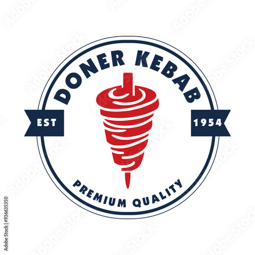 Shawarma kebab doner logo. Suitable for restaurants and business. Doner kebab logo template