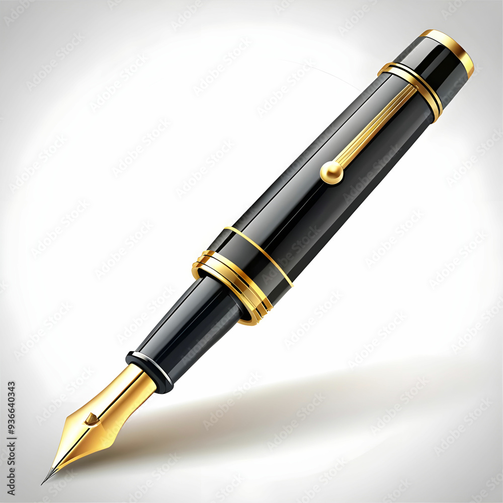 vector fountain writing pen for contract signing
