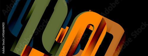 Lines, abstract letter style design background. Geometric vector Illustration For Wallpaper, Banner, Background, Card, Book Illustration, landing page