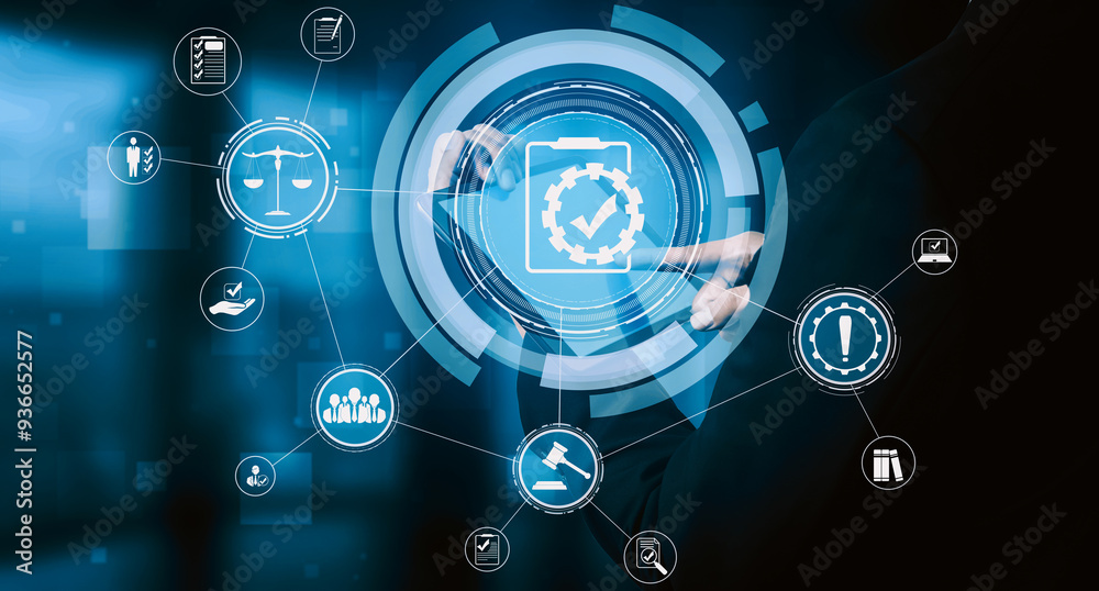 Compliance rule law and regulation graphic interface for business quality policy planning to meet international standard. uds Compliance rule law and regulation graphic interface for business quality policy planning to meet international standard. uds