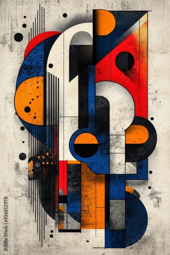 Colorful abstract mural with swirling shapes in an urban outdoor space