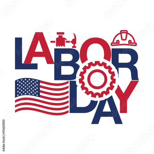 Happy Labor Day, wishes card or poster design for labor day celebration