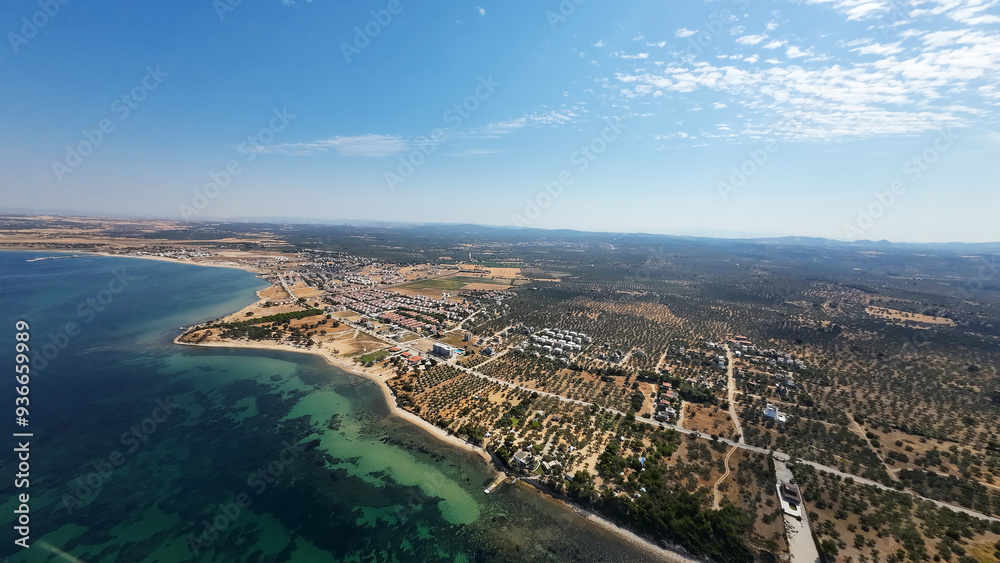 Obraz premium Geyikli district, one of the most popular holiday resorts of Çanakkale,