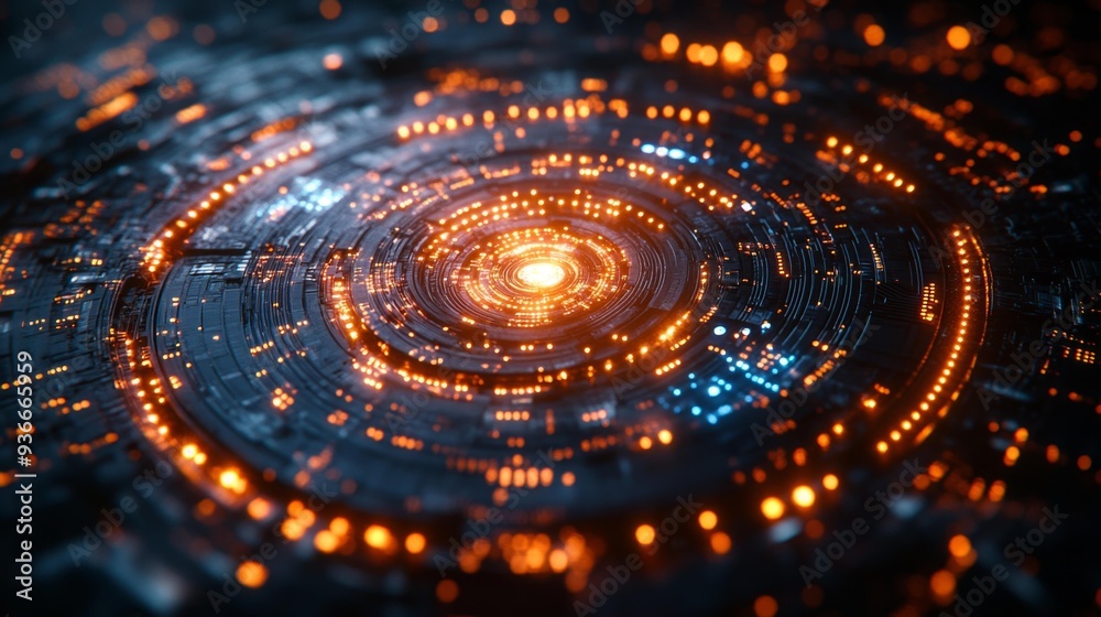 Futuristic tech circuit - generative ai Futuristic tech circuit - generative ai