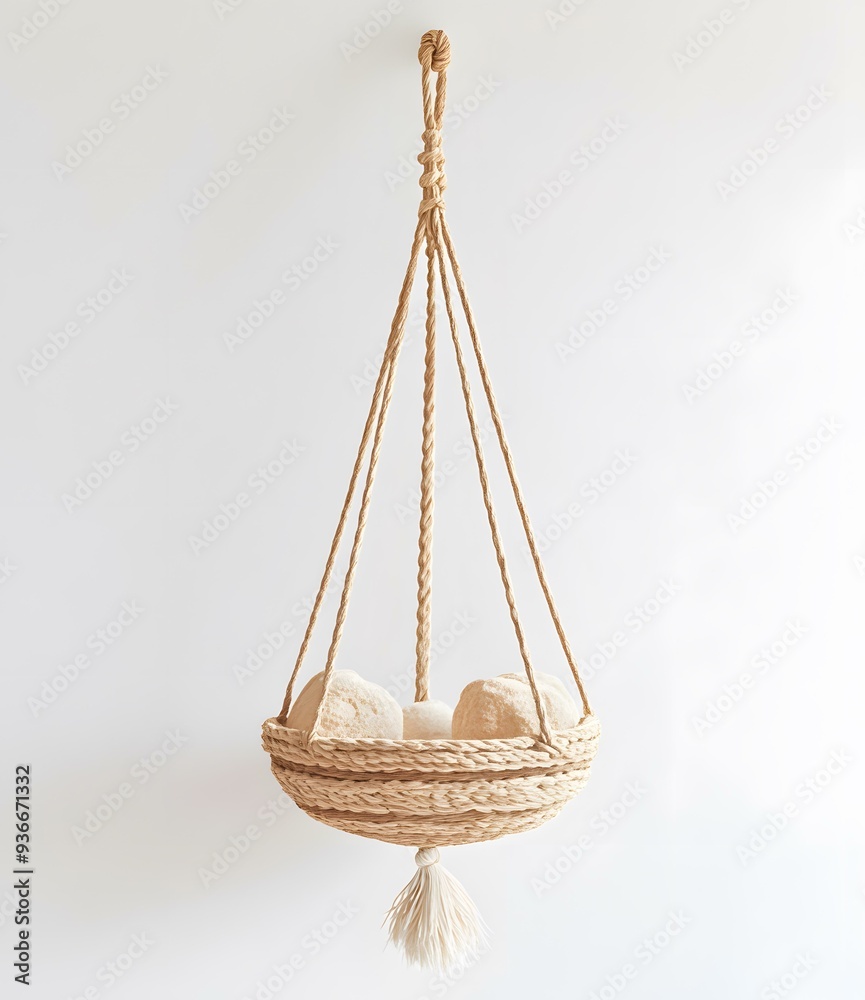 Obraz premium Macrame Hanging Planter with Tassel