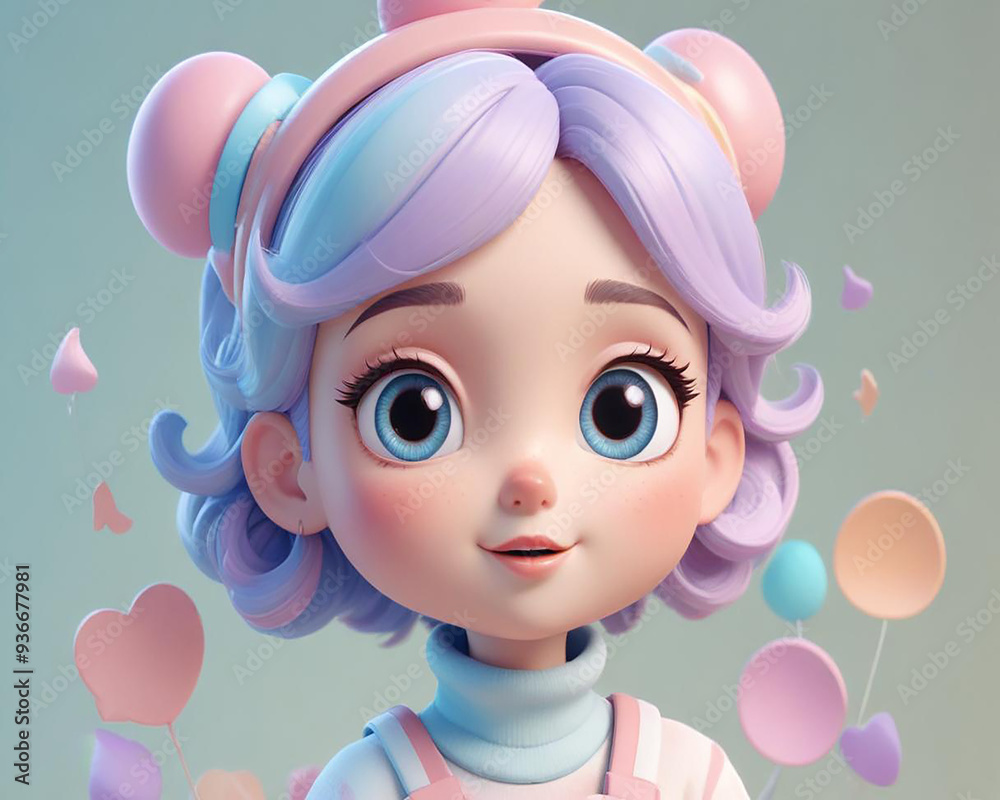 a photo of robotic cartoonish child, generative AI a photo of robotic cartoonish child, generative AI
