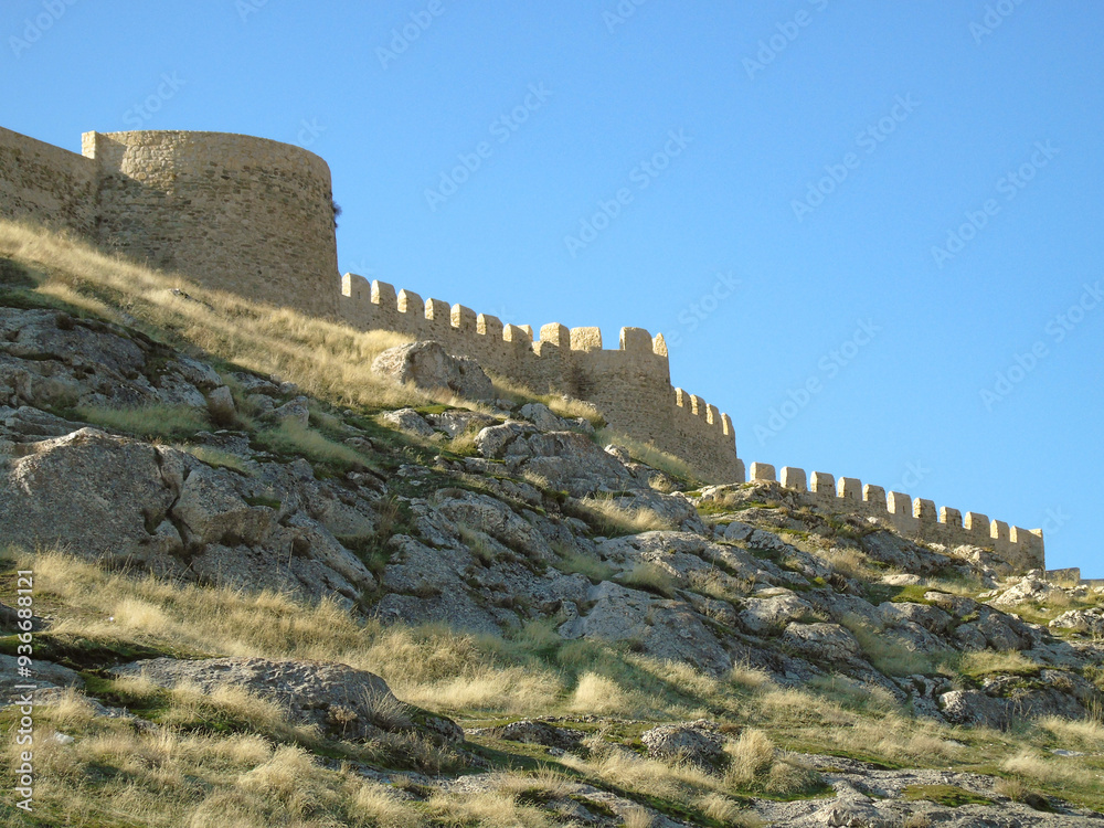 Van Castle and ramparts on a hil Van Castle and ramparts on a hil