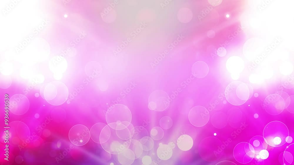 Pink Lights Fantasy Rising 4K Loop features defocused lights moving in a pink soft dream-like atmosphere in a loop. 