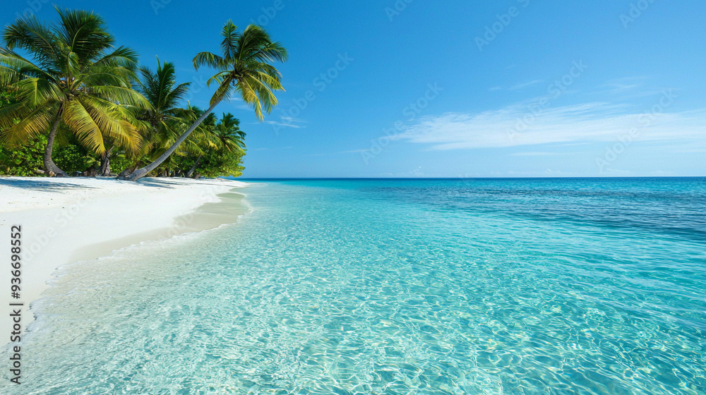 Fototapeta premium Tropical Beach Paradise background natural