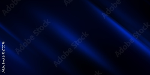 Modern neon blue abstract high-speed light motion effect on black background 