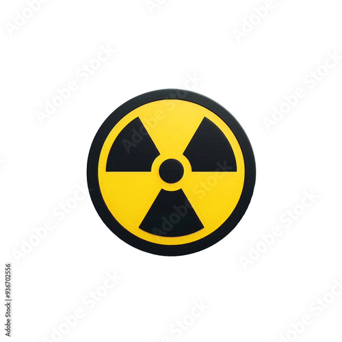 radiation warning sign isolated on transparent background - Generative AI