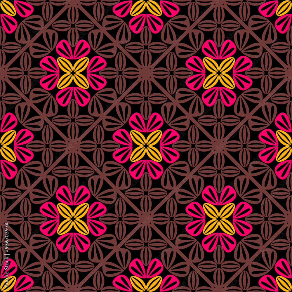 Pattern with crochet granny square wallpaper handmade decorative art design print Pattern with crochet granny square wallpaper handmade decorative art design print