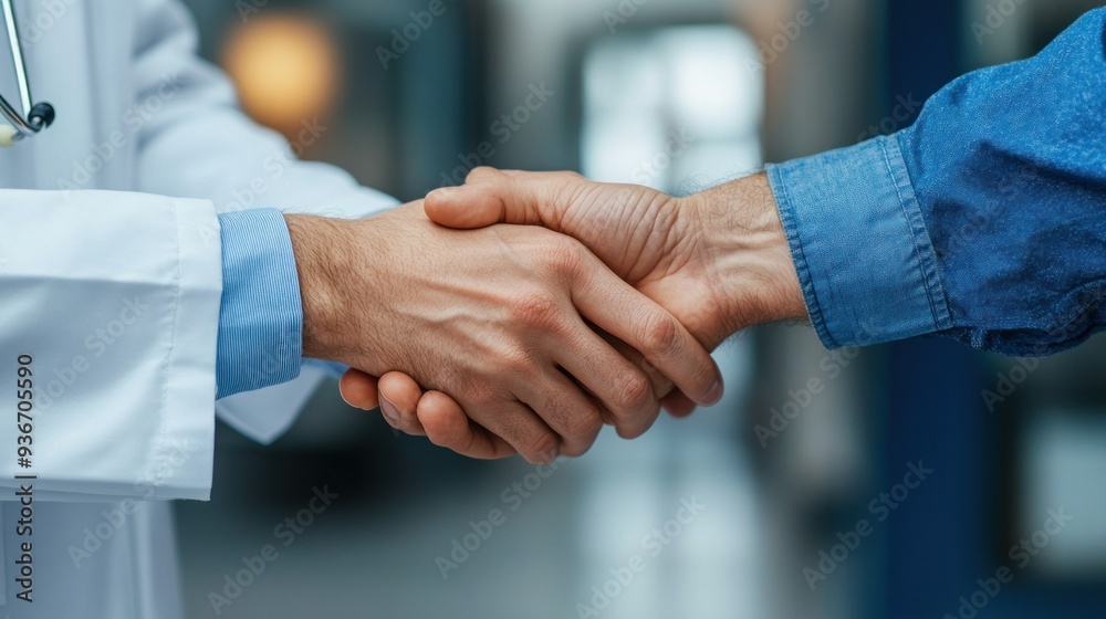 Close-up of a Doctor and Patient Shaking Hands Close-up of a Doctor and Patient Shaking Hands