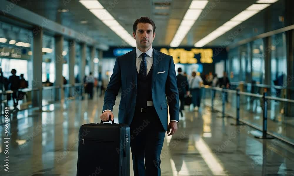 business person in airport business person in airport