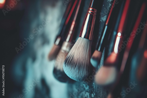A collection of makeup brus...