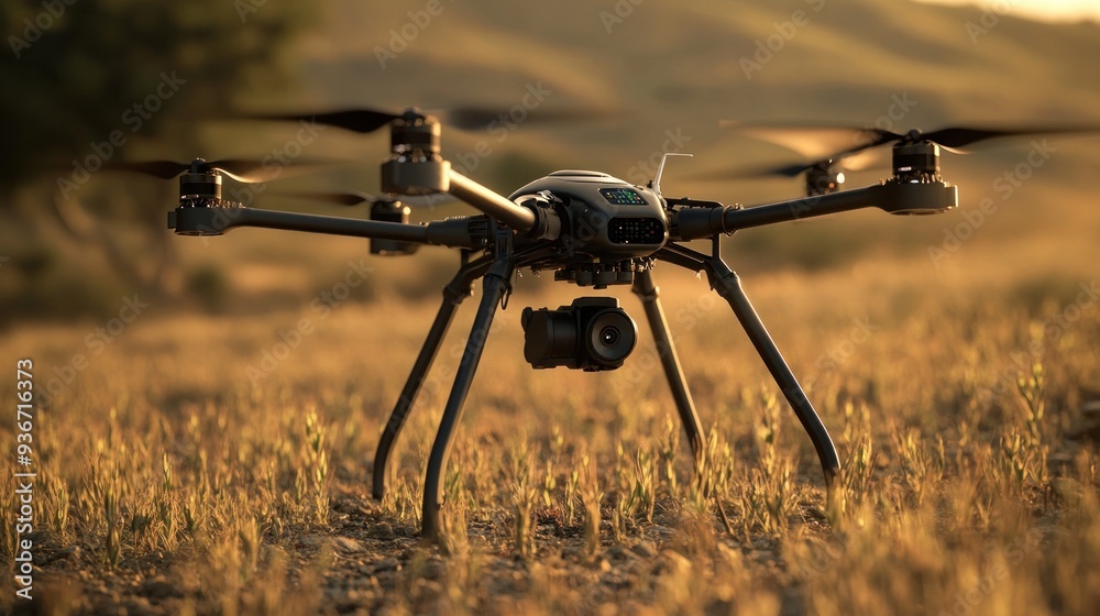 Drone in a Field Drone in a Field